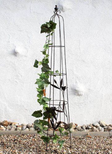 DanDiBo Rankhilfe 130486 XL Rankpyramide 154 cm Kletterhilfe Rankgitter Bodenstecker Zaun