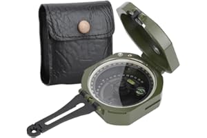 Culnflun Boussole, Boussole de Visée, Boussoles Géologique de Poche Professionnelle de Haute Précision, Boussoles Randonnée avec Sac de Transport, Compass à Fluorescence étanche pour Camping Hiking