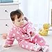 Arrowhunt Baby Lovely Heart Outfits Warm Fleece Velvet Rompers Pink 6-9M