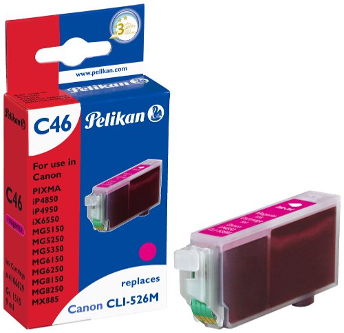 Pelikan Druckerpatrone C46 ersetzt Canon CLI-526M, Magenta
