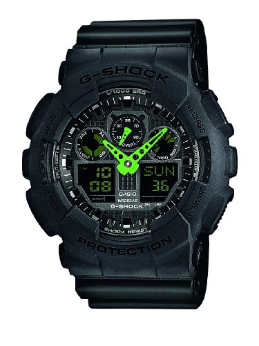 Casio Herren-Armbanduhr XL G-Shock Analog - Digital Quarz Resin GA-100C-1A3ER