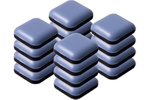HICYCLE2 Patins de Meubles, Téflon Auto-adhésives Coulisses de Meubles Adaptés Aux Sols et Tapis Lisses (16, Carré,22mm)