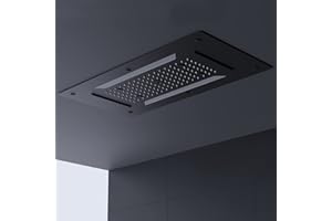 BERNSTEIN Soffione a incasso, soffione con installazione a soffitto XXLDPG5030 - nero - 70 x 38 cm