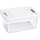 Premium Kapaklı Saklama Kabı &ndash; Kilitlenebilir &Ccedil;ok Ama&ccedil;lı D&uuml;zenleyici Kutu &ndash; BPA Free &ndash; İstiflenebilir Organizer &ndash; Ev, Mutfak,