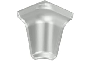 DQ-PP WINKELLEISTE INNENECKE – Aluminium satin – 38 x 50mm – PVC – Küchenleiste Arbeitsplatte Abschlussleiste Leiste Küchenabschlussleiste Wandabschlussleiste Tischplattenleisten