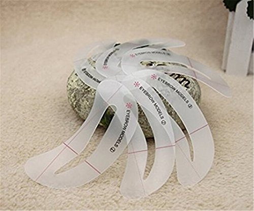 Augenbrauen Schablonen,Thrush Karte Karte Augenbrauen hilft Beauty-Tools Eyebrow Stencils DIY Template Makeup Tools Beauty Brow Drawing Guide Template Accessories (6 Stück) - 5