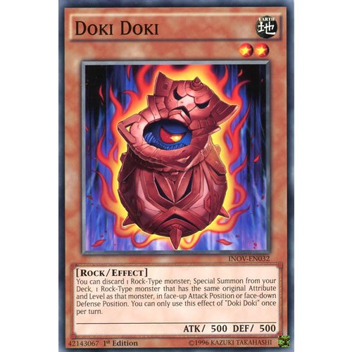 YuGiOh : INOV-EN032 Unlimited Ed Doki Doki Common Card - ( Yu-Gi-Oh! Single Card )