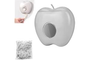 LIAMOSTEE Aufbewahrungsbox für Frischhaltefolie, konservierungsbox, Aufbewahrungsbox aus Plastikfolie stanzfreier mit 100 Frischhaltebeutel mit Gummizug Wandmontierte Frischhaltefolie Aufbewahrungsbox