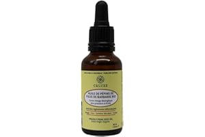 CELUXE Huile de pépins de figues de barbarie Bio, 100% pure extra vierge Biologique, 30 ml, MEILLEURE HUILE anti rides, première pression à froid, huile visage corps.