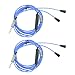 Produktbild Baoblaze Audio Kabel Lautstärkeregler mit 3.5mm Stecker für Sennheiser IE80 IE8i - 2 Stücke - Blau