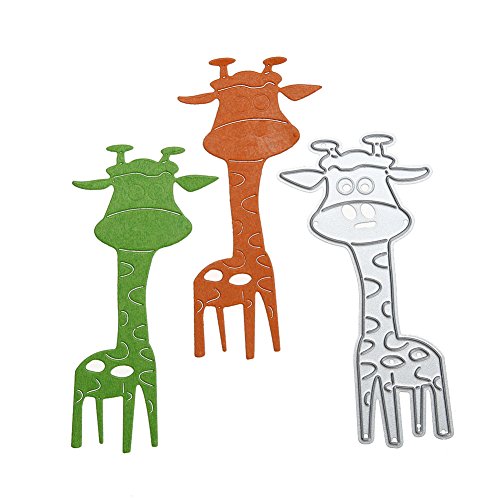 Amazingdeal365 Giraffe Metall Form Schablonen Schneiden DIY Dekor Sammelalbum Karten Buchzeichen Lesezeichen als Geschenk für Freunde Geburtstag Kinder,Kindergarten Hobby Schule Handarbeit Unterricht usw. Ein tolles Geschenk! - 2