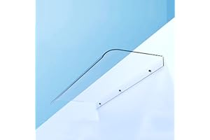 ZLOVNE Pensilina Tettoia per Porta Esterno Invisibile,Tendone in Policarbonato,Pensilina Copriporta Resistente ai Raggi Uv Antipioggia,Pensilina Tettoie per Copertura Trasparente (40x70cm/16"x28")