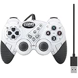 QUMOX Dual Vibration Gamepad Shock JoyPad Controller für PC Kabel USB Joystick Weiß