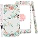 Produktbild iPhone 6 Plus Hülle Mit Gehärtetem Glas Displayschutzfolie,iPhone 6S Plus Hülle Case + Panzerglas,ZXK CO Blumenmuster Vintage Hülle 360 Grad Schutz Schlüsselband Harte PC Ultra Thin Slim Full Body leichtem Cover für iPhone 6 Plus/6S Plus 5,5"-Grönland Stieg