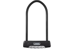 ABUS Granit Plus 470 U-lock with EaZy KF Halterung, Black, 6 Keys, Steel, Key Lock, Home, Office, Storage Units