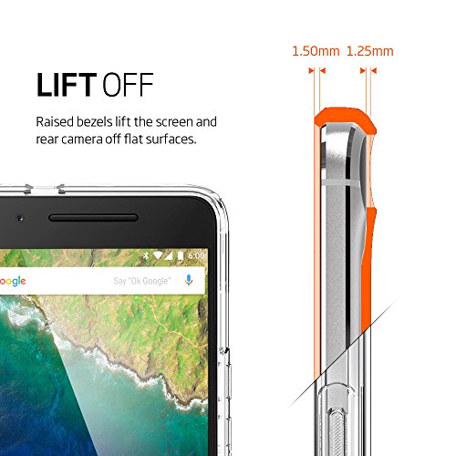 Spigen Ultra H  brido SGP11796 - Funda para Nexus 6P  tecnologia de coj  n de aire   cristal claro