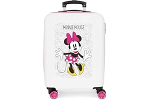 Disney Enjoy The Day Maleta Infantil Minnie Mouse, Equipaje Infantil, Fabricada en ABS,Rosa, 55 cm, 34L, Cierre de combinación Lateral, De Joumma Bags