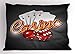 Produktbild Ejjheadband Poker Tournament Pillow Sham, Vibrant Dices and Playing Cards Casino Themed Luck Risky Games Design, Decorative Standard Queen Size Printed Pillowcase, 30 X 20 inches, Multicolor