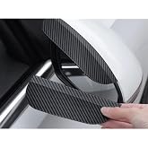 Luti Concept 2 Adet Sağ Sol Oto Araba Ara&ccedil; Dış Yan Ayna Yağmur Koruyucu Engelleyici R&uuml;zgarlık Siperlik Karbon Desenli Otomobi