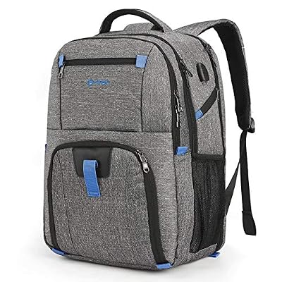 UtoteBag Sac à Dos Ordinateur 17.3 Pouces Imperméable Sacoche PC Portable Sacs a Dos Grande Capacité Sac à Dos de Voyage avec Chargement USB Loisirs Affaire Collège pour Hommes/Femmes