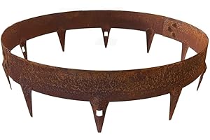 CORE EDGE Tree Ring - Flexible Decorative Steel Garden Border Edging for Bushes, Shrubs and Trees (600mm, Corten)