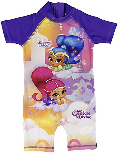 Girls Character All In One Surf Suit Good Coverage From UV Rays 1.5y To 4-5y (3-4 Years, Shimmer and Shine)