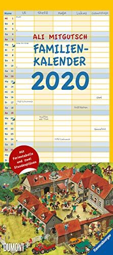 Ali Mitgutsch Familienkalender 2020 - Wandkalender - Familienplaner mit 5 Spalten - Format 22 x 49 cm: Rundherum in Stadt und Land