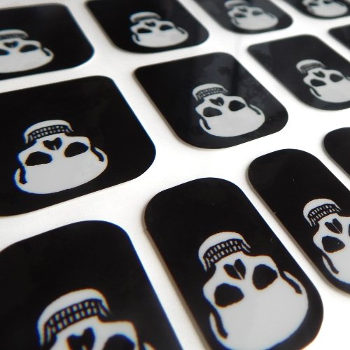 Chix Nails Nail Wraps Black White Skull Gothic Halloween Fingers Toes Vinyl Foils Minx Trendy Style