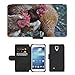 Produktbild PU LEDER LEATHER FLIP CASE COVER HÜLLE ETUI TASCHE SCHALE // M00135047 Hens Domestic Birds Legehennen // Samsung Galaxy S4 S IV SIV i9500