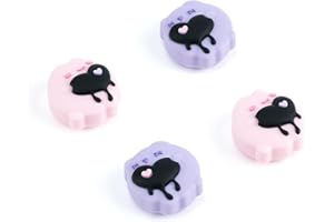 GeekShare 4PCS Joystick Thumb Grip Caps Cute Silicone Thumbstick Caps Kawaii Bear Shaped Joystick Cover Compatible with Nintendo Switch/OLED/Switch Lite - Sensitive Heart