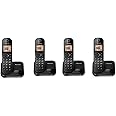 Panasonic Easy Wireless Intercom 4 Line with Speaker Phone & Caller ID (Black)
