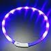 Produktbild LED Hunde Halsband Aufladbar, LaiXin Silikon Halsband Hund Leuchtend USB-Laden Wasserdichte Halsbänder LED für Kleine Hund Blau, 50cm