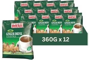 PureGro Gold Kili Ginger Drink 360g (BOX OF 12) ¦ Instant Ginger Tea ¦ 20 Sachets Pack X 12 (TOTAL 240 Sachets).