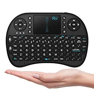 TechKing KT11 Mini Keyboard Touchpad Mouse, Mini Wireless Keyboard with Touchpad and Multimedia Keys for Android TV Box Smart TV HTPC PS3 Smart Phone