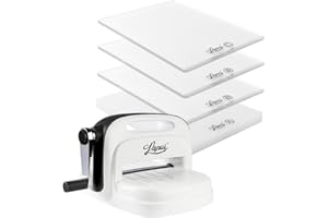 IDEEN MIT HERZ Papus - Macchina per goffratura e punzonatura, incl. 4 piastre in plastica, per fai da te con carta e cartone, scrapbooking