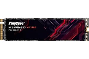 KingSpec 1To M.2 SSD 2280 NVMe PCIe Gen4x4, Vitesse de Lecture jusqu'à 5000 Mo/s, 3D NAND Flash Interne SSD - Compatible avec Les Ordinateurs de Bureau/Portables