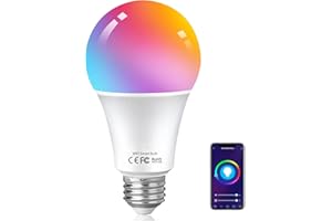 ‎HUTAKUZE HUTAKUZE Alexa Glühbirnen E27 Smart LED Lampe, 9W 806LM WLAN Mehrfarbige Dimmbare Birne, App Steuern Kompatibel mit Alexa Echo, Google Home, kein Hub benötigt, Warmweiß/Kaltesweiß licht, 1 Pack