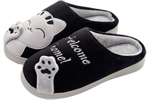 Rojeam Mignon Pantoufle de Noël Pantoufles Chaudes Chaussons Pantoufles de nouveauté en Peluche Douce