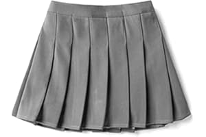 JS ONE Mini jupe patineuse plissée taille haute avec fermeture éclair style tennis pour fille