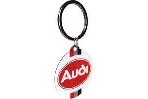 Nostalgic-Art Retro Nyckelring, Ø 4 cm, Audi – Logo | original Audi license product (OLP), av metall, vintagedesign, Presenti