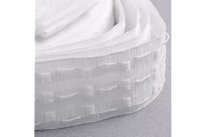 WANYI Cinta para Cortinas, Cinta Cortina Fruncir 75mm de Ancho Universal Cabecera de Cortina, Pasabarra Cortina de Pliegue para Cortina de Ventana, Puerta Cortina(20M)