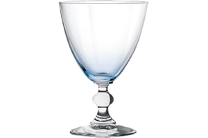 H&h set 6 calici splendor cielo in vetro azzurro cl 25