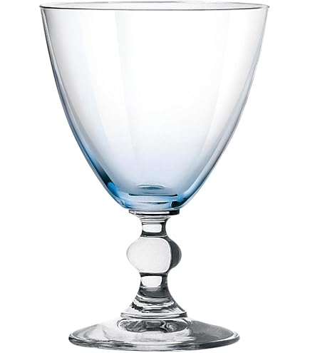 KORAT Set 6 Calici In Vetro Blu Da 260 Ml – Bicchieri Eleganti Rigati Per Acqua, Vino E Cocktail, Design Moderno