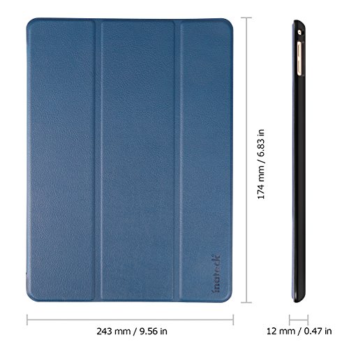 Inateck iPad Pro 9.7 Hülle – Ultra Slim Ledertasche Smart Cover mit Magnetischer Auto Sleep Wake-up Funktion und Standfunktion für iPad Pro 9.7, Blau - 2