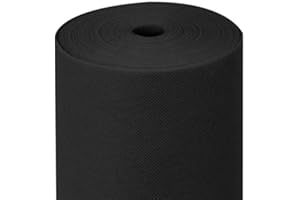 GreenFyA Rollo de Mantel de Mesa Novotex/Newtex/TNT de 1,20x50m con Precorte a 40cm Desechable Ideal para Restaurantes y Eventos. (Negro)