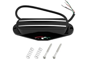 Create idea Humbucker Tonabnehmer High Output E-Gitarre Tonabnehmer 9K Ohm Kompatibel mit Fender Squier Strat, Schwarz