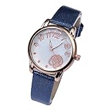 Lazzgirl Damenmode lässig pu Lederband analog Quarz runde Uhr(Weiß, Minzgrün, Blau, Rot, Pink, Schwarz, Kaffee, Beige)
