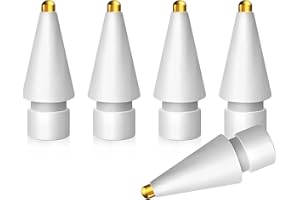‎MMOBIEL MMOBIEL 1,0mm Metalowe Końcówki do Ołówków Kompatybilne z Apple Pencil 1. & 2. Gen/USB-C/Pro - 5 Sztuki Wymiennych Metalowych Końcówek - Metalowe Końcówki iPencil Kompatybilne z Apple Pencil - Biały