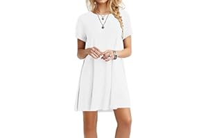 MOLERANI Summer Dresses for Women UK Casual T-Shirt Dress Short Sleeve Ladies Beach Dress