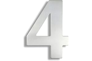 HASWARE Nowoczesny numer domu szczotkowana stal nierdzewna stylowa tabliczka alfabetu drzwi dekoracja domu ulica (10, 30 cm srebrny)